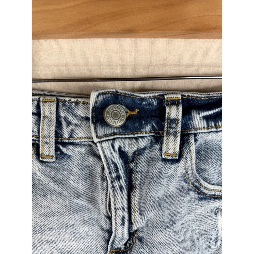 Justice Girls Distressed Shorts size 10 Light Blue‎ Wash
